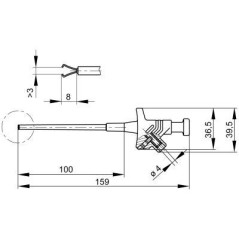 Hirschmann KLEPS30 rood klemmeetpen 30VAC/60VDC 4A