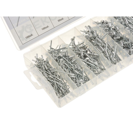GEKO G02927 Popnagelassortiment aluminium (400 stuks)
