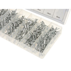 GEKO G02927 Popnagelassortiment aluminium (400 stuks) | Soldeerbout-shop.nl