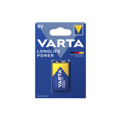 Varta Longlife Power 9V Alkaline blokbatterij | Soldeerbout-shop.nl