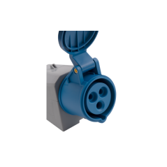 McPower CEE 230V wandcontactdoos 16A 3-polig female | Soldeerbout-shop.nl