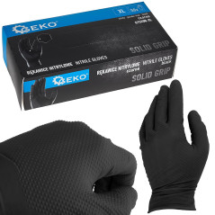 GEKO G75200-XL Nitril Solid Grip handschoenen ongepoederd XL zwart (50 stuks) | Soldeerbout-shop.nl