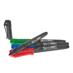 GEKO G29022 Fine point permanent marker kleurenset (4 stuks) | Soldeerbout-shop.nl