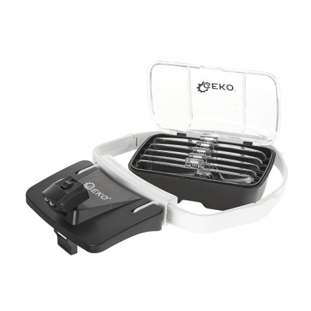 GEKO G03219 Vergrootglas met hoofdband en verlichting