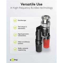 Goobay 11401 BNC naar 2x banaanplug |  Soldeerbout-shop.nl