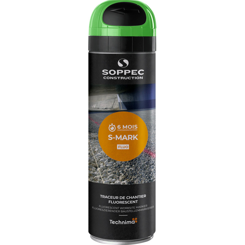 SOPPEC S-Mark markeerverf spuitbus 500ml groen SOPPEC S-Mark markeerverf spuitbus 500ml groen