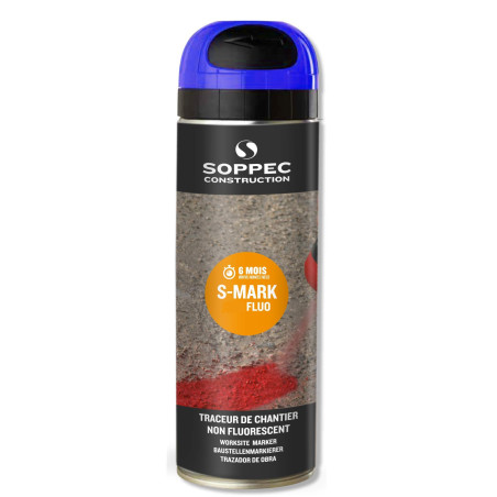 SOPPEC S-Mark markeerverf spuitbus 500ml blauw | Soldeerbout-shop.nl