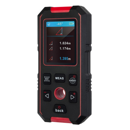 Ermenrich SM90 3-in-1 Wanddetector, waterpas en laserafstandsmeter 40m (rood) | Soldeerbout-shop.nl