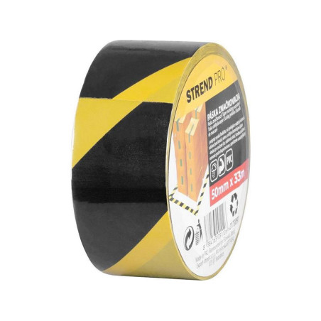 Strend Pro 2173091 Waarschuwingstape 50mm x 33m zwart/geel