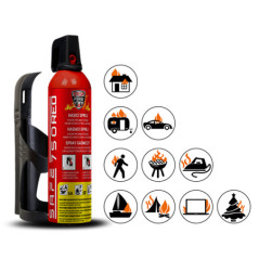 SafeHome SAFE 750 RED 75C Brandblusspray 750ml brandblusser | Soldeerbout-shop.nl