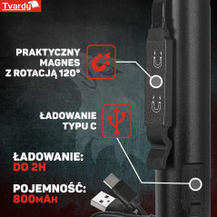 Tvardy T00952 LED zaklamp met UV en laser | Soldeerbout-shop.nl