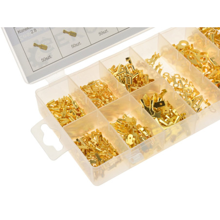 GEKO G02827 Ongeïsoleerde AMP-kabelschoenen assortiment 450-delig