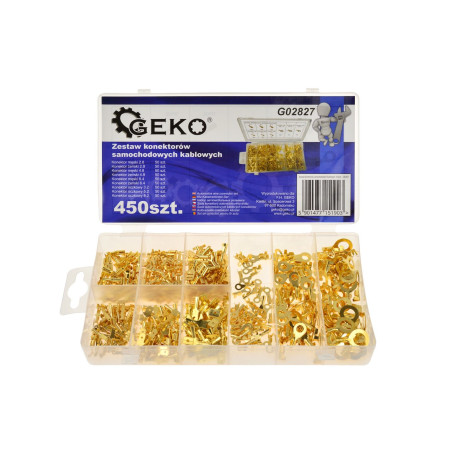 GEKO G02827 Ongeïsoleerde AMP-kabelschoenen assortiment 450-delig | Soldeerbout-shop.nl