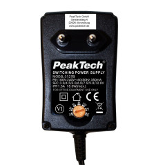 PeakTech 3127B Universele voedingsadapter DC 3-12V 1,5A 18W