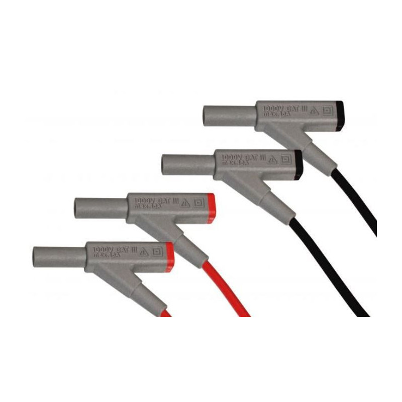 PeakTech 7025 Meetsnoerenset 2-delig 1000V 10A 100cm