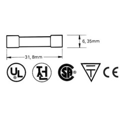 Velleman 6FF0.5N 6x32mm glaszekering 500mA snel (10 stuks)