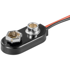 Goobay 12483 Professionele 9V Snap Batterijclip voor 9V blokbatterij | Soldeerbout-shop.nl