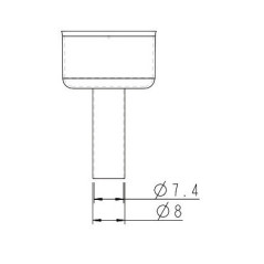 ATTEN A-2102 heteluchtbout nozzle 8mm rond