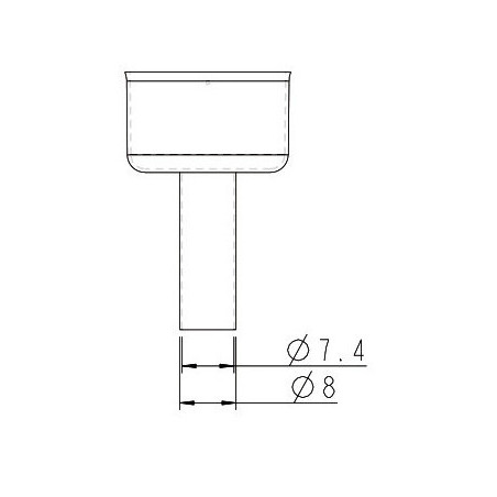 ATTEN A-2102 heteluchtbout nozzle 8mm rond