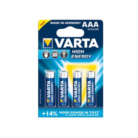 Varta High Energy AAA Alkaline batterijen (4stuks)