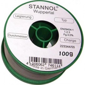 Stannol KS100 574606 soldeertin 1mm 100gram loodvrij met zilver