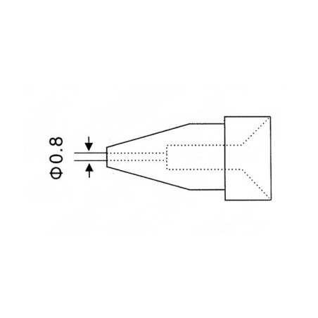 Soldeerbout-shop TIP N5-2 0.8mm soldeerpunt voor ZD-917, ZD-8917B en ZD-8925