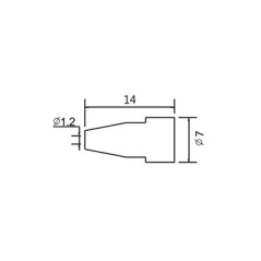 Soldeerbout-shop TIP N5-7 1.2mm soldeerpunt voor ZD-8915