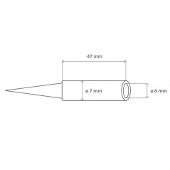 Soldeerbout-shop TIP N1-16 soldeerpunt spits 1mm