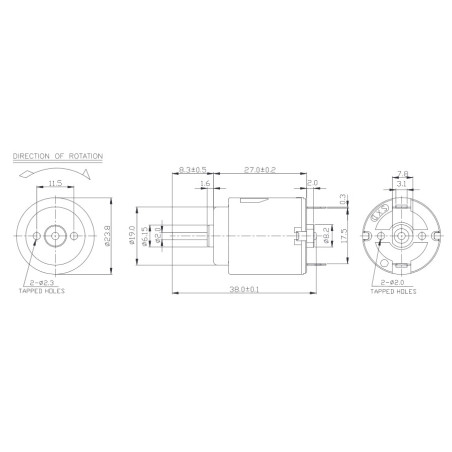 Velleman MOT1N gelijkstroommotor 3V