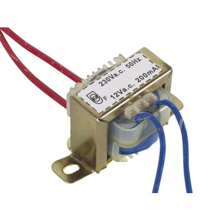 Open-Chassis Transformator 2.4Va 1 X 12V 200Ma